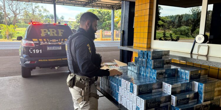 PRF apreende 2 mil maços de cigarros contrabandeados na BR-364